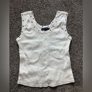 Motel Rocks White Studded Women's Top size large